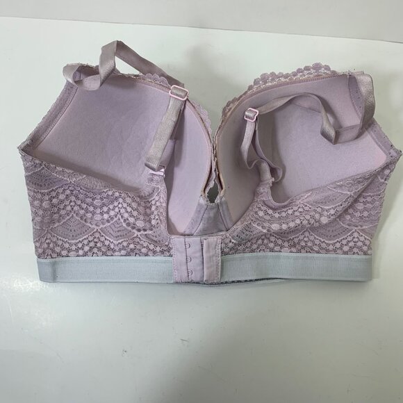 Victoria’s Secret Perfect Shape Logo Tape Bra in Pink Lace Size 36DD - Picture 4 of 6